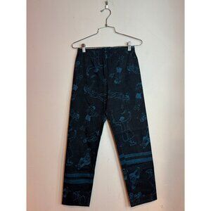 Vintage Issey Miyake Me Cartoon Graphic Print Trousers Pants Blue